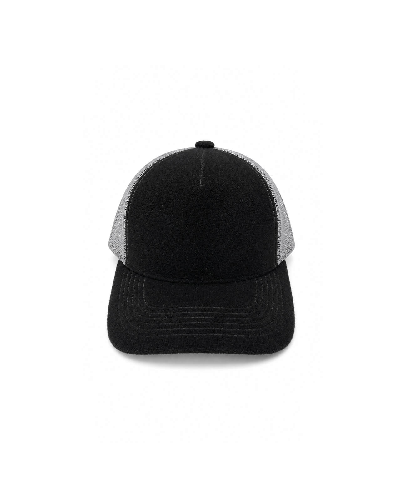 Trucker Cap | Black & Dark Grey Adjustable Mesh Cap for Custom Patches
