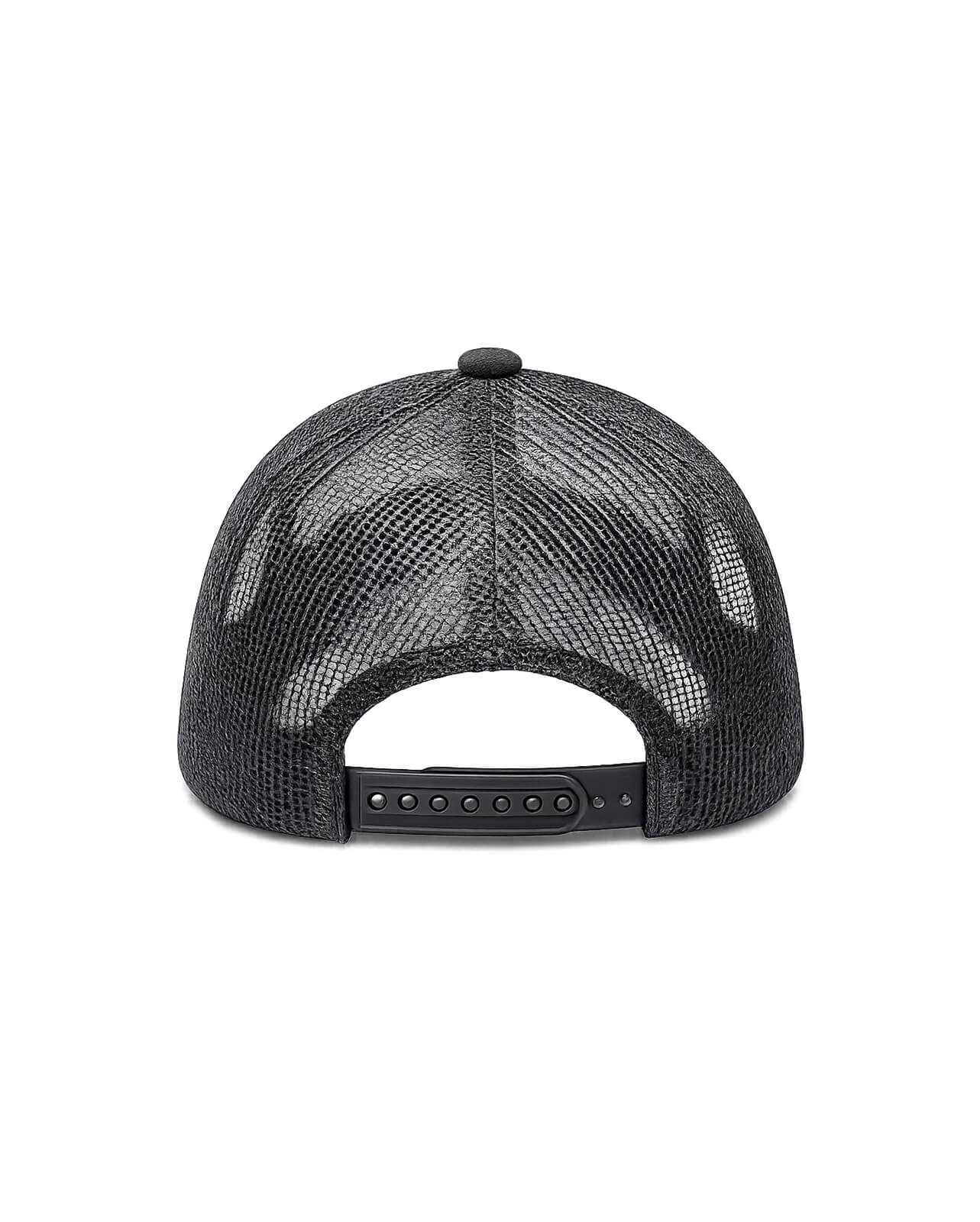 Trucker Cap | Black & Dark Grey Adjustable Mesh Cap for Custom Patches
