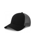 Trucker Cap | Black & Dark Grey Adjustable Mesh Cap for Custom Patches