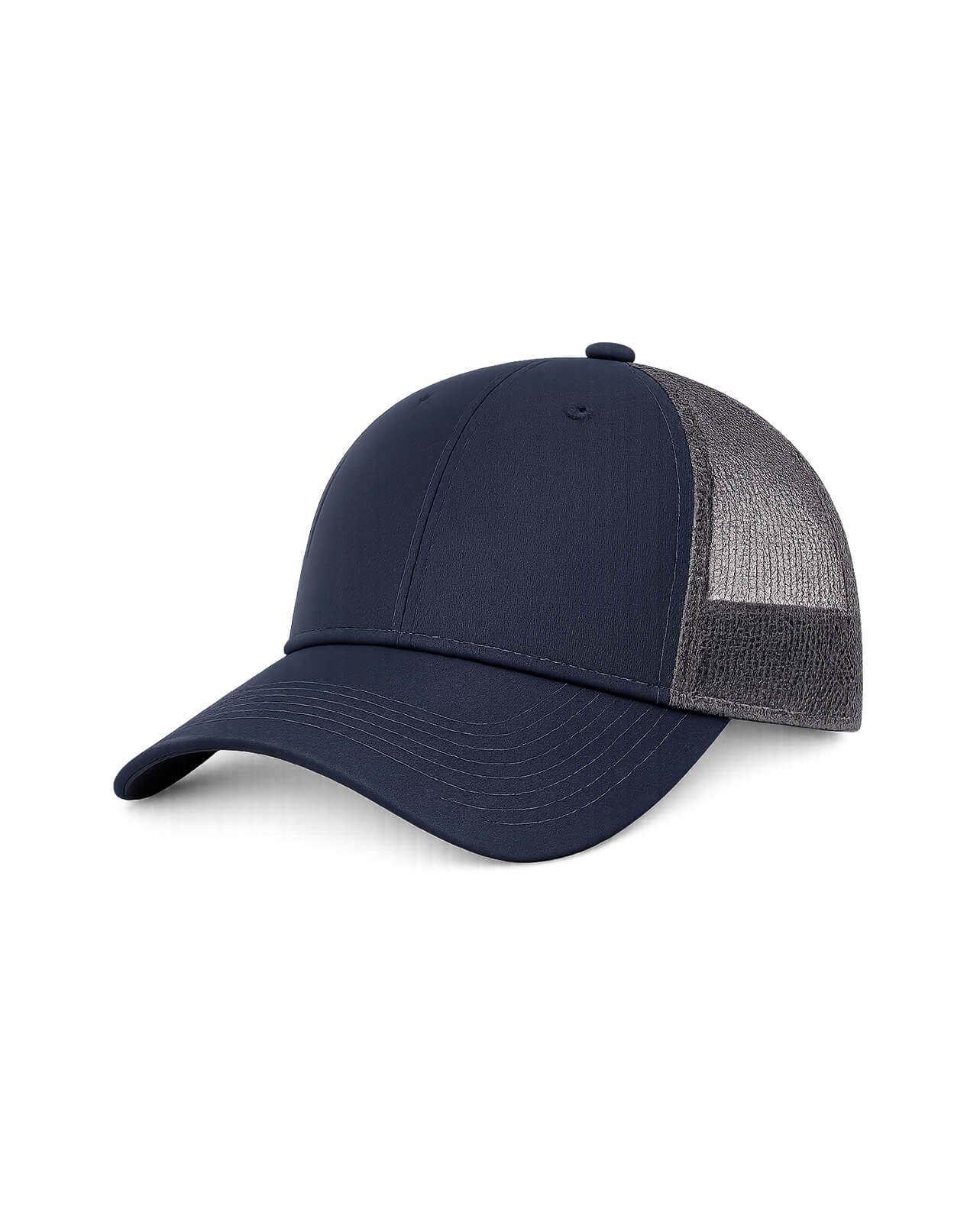Trucker Cap | Navy Blue & Dark Grey Adjustable Mesh Cap for Custom Patches