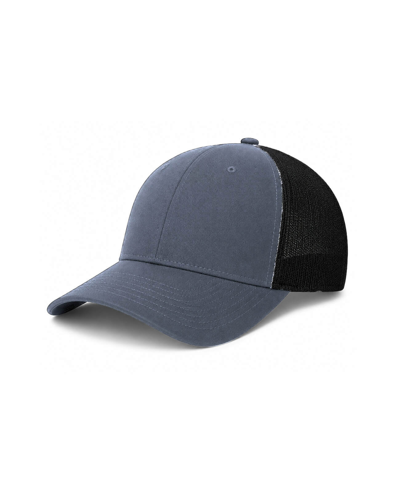 Trucker Cap | Grey & Black Adjustable Mesh Cap for Custom Patches