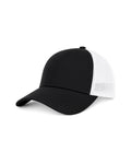 Trucker Cap | Black & White Adjustable Mesh Cap for Custom Patches