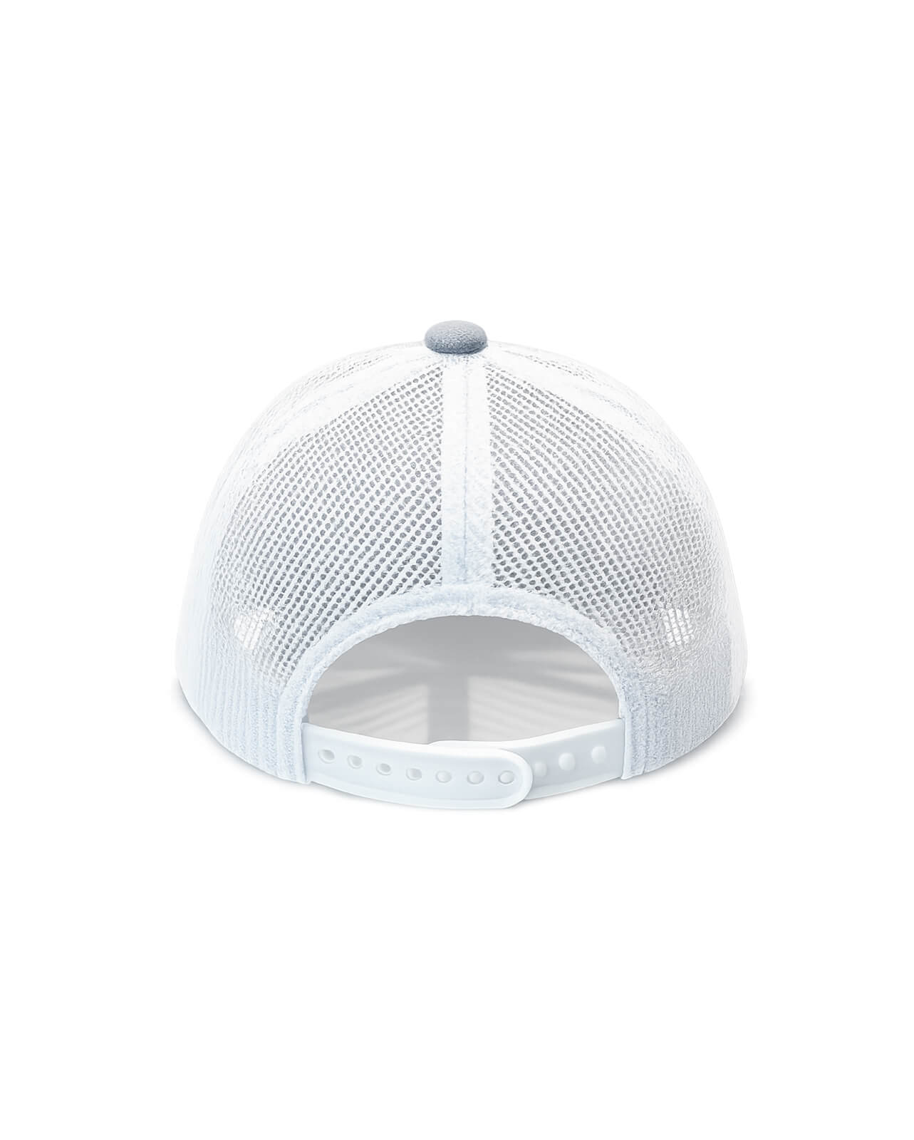 Trucker Cap | Grey & White Adjustable Mesh Cap for Custom Patches