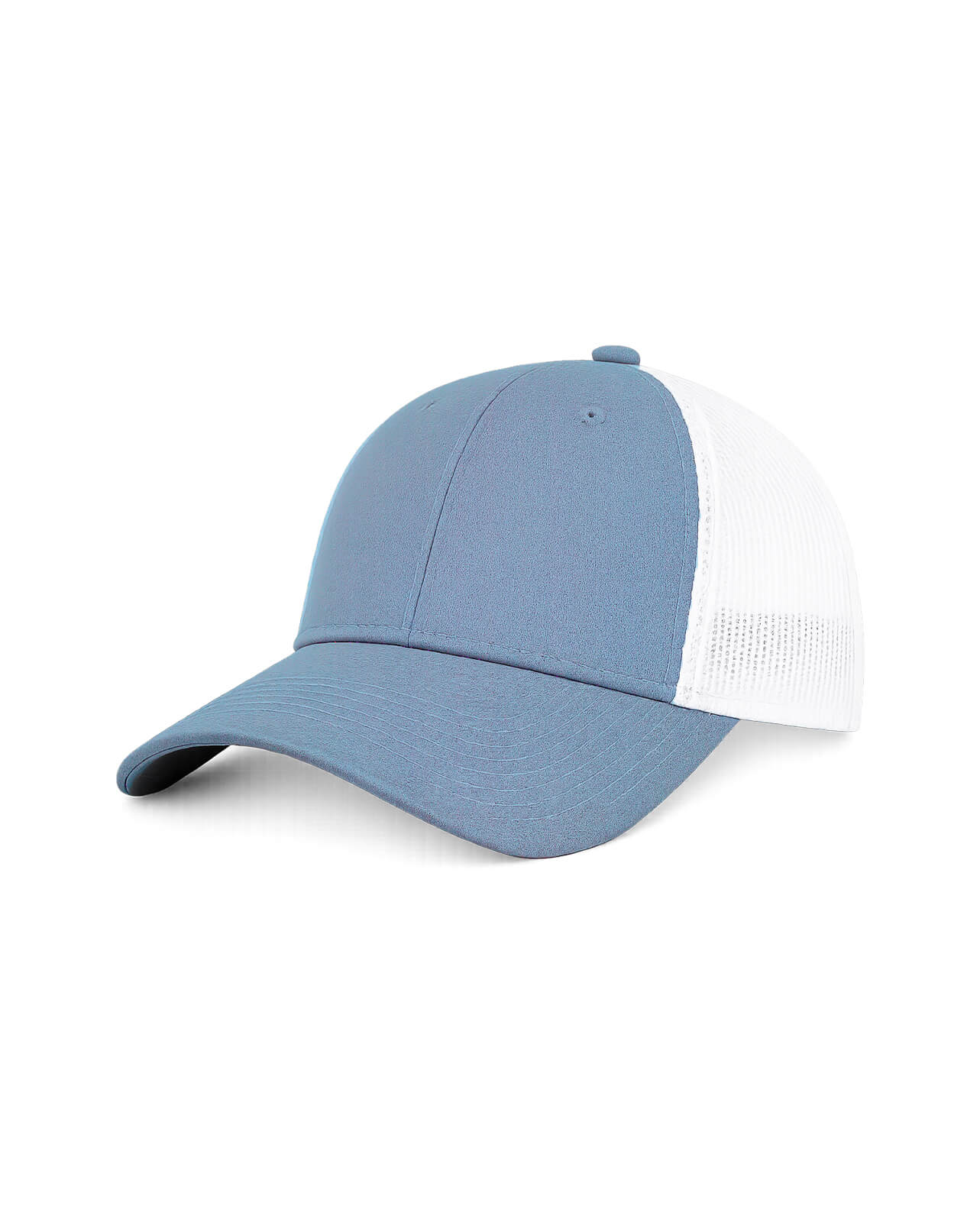 Trucker Cap | Grey & White Adjustable Mesh Cap for Custom Patches